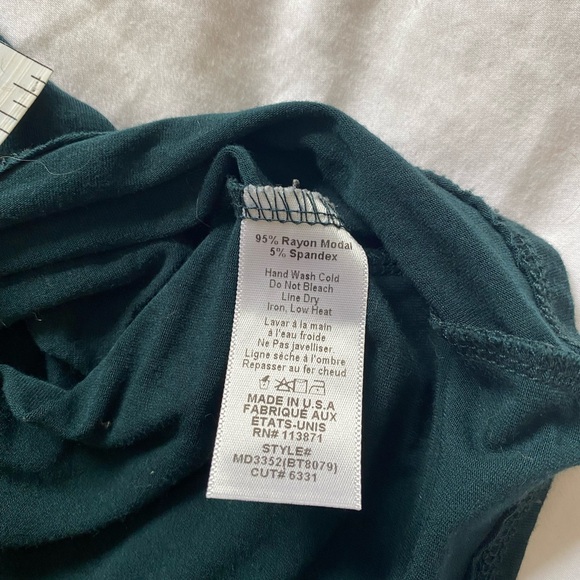 Jackson Rowe Teal Knot Front Tee Shirt Size Small - Picture 5 of 6